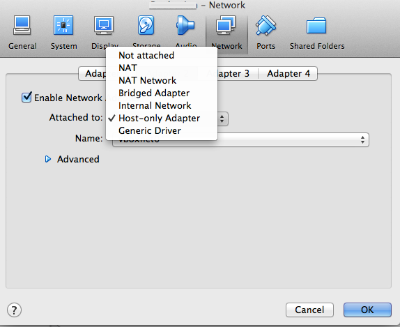 Add Host-only in virtual box